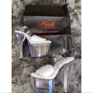 Pleaser Heels Clear